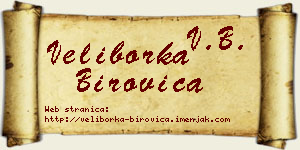 Veliborka Birovica vizit kartica